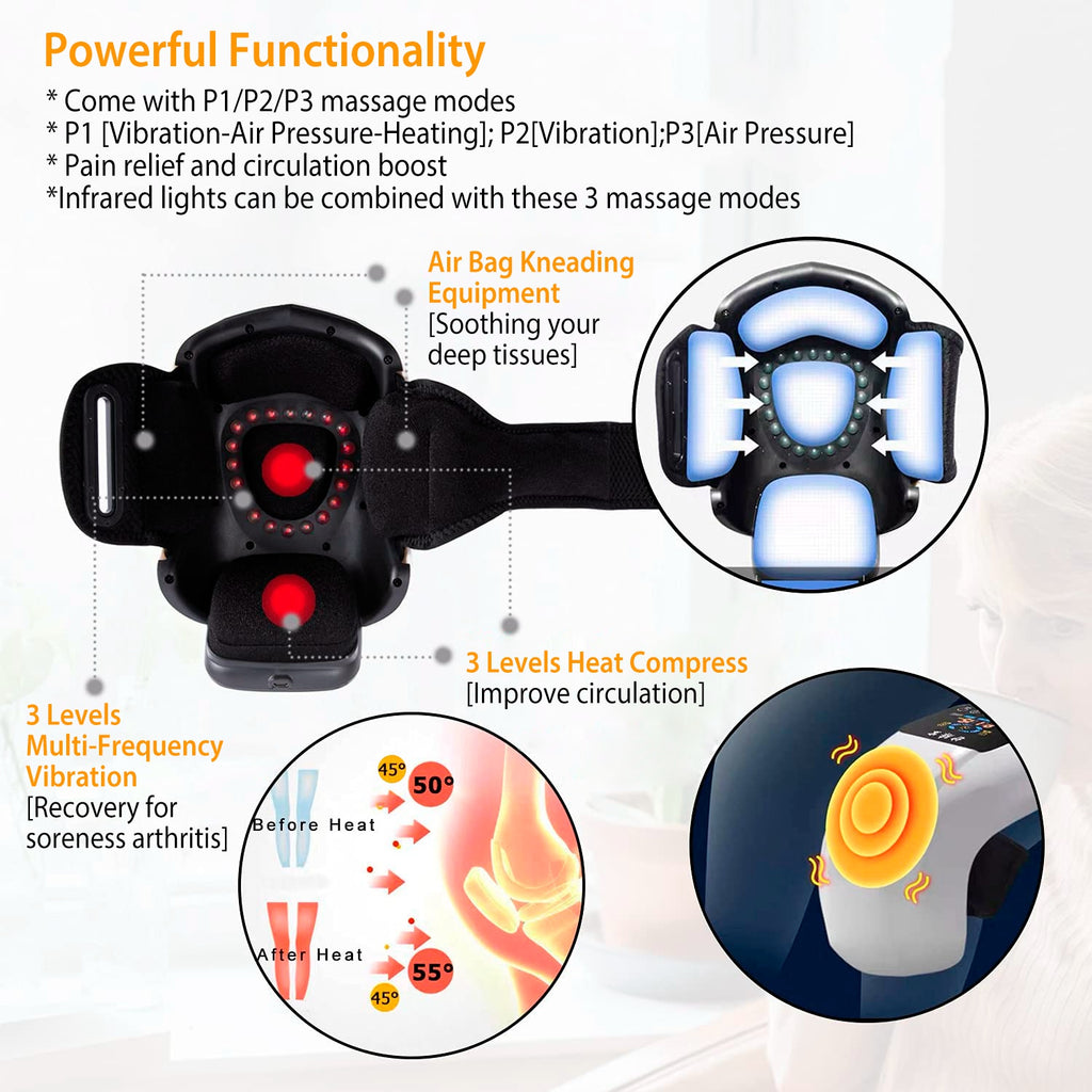 Rechargeable knee massager | Electric knee massager | Heated knee massager | Infrared knee massager | Knee therapy device | Air compression knee massager | Knee massage brace | Smart knee massager | Knee pain relief massager | Heated knee wrap | Wireless knee massager | Portable knee massager | Knee support massager | Electric knee brace | Knee wellness device | Heat therapy knee brace | Compression knee wrap | Adjustable temperature knee massager | Knee massage therapy | Infrared heat knee brace | Home kne