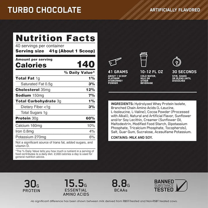 Platinum Hydro Whey Protein Powder