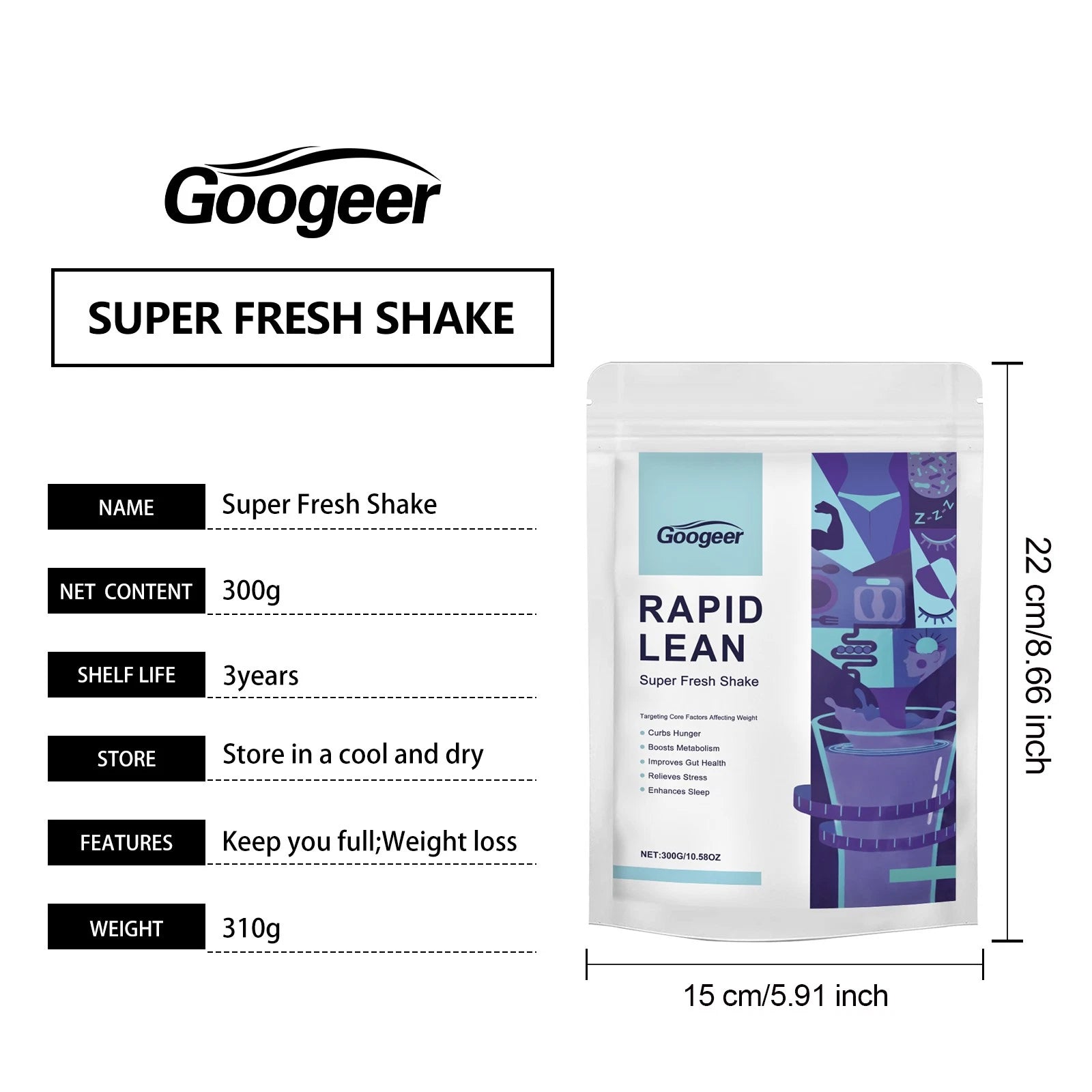 Googeer Protein Fiber Slimming Milkshake